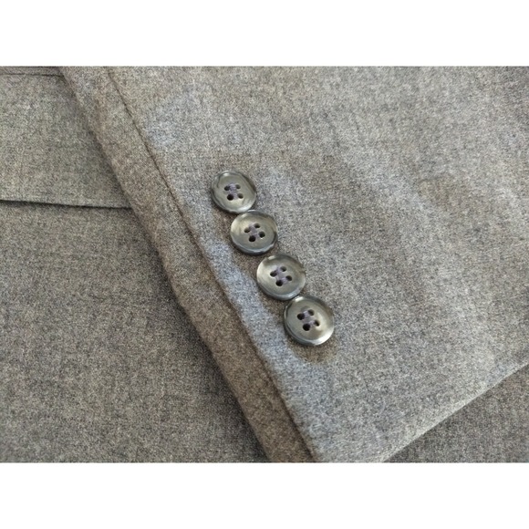 Joseph Abboud Bemberg Zignone Suit Mens 52R Gray 2 Button Custom 100% Wool 47x29 - Picture 7 of 16